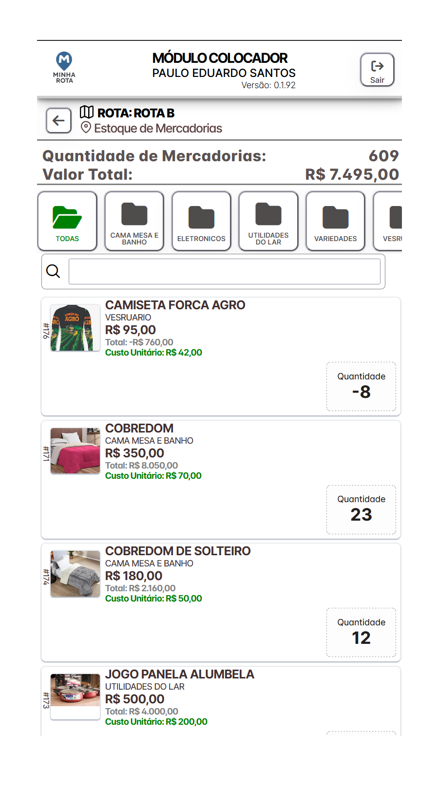 Tela do aplicativo 2